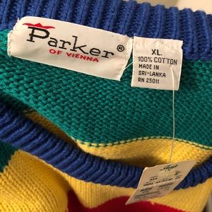 Vintage Sweaters - Vintage Cotton Rainbow stripe sweater NWT Vintage Sweaters - Vintage Cotton Rainbow stripe sweater NWT